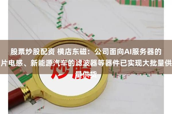 股票炒股配资 横店东磁：公司面向AI服务器的铜片电感、新能源汽车的滤波器等器件已实现大批量供货